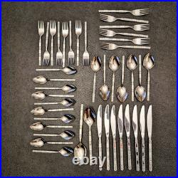 Oneida Community Madrid Flatware Stainless No Black Accent Serving 43 Pc
