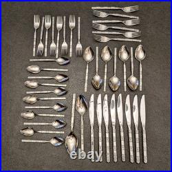 Oneida Community Madrid Flatware Stainless No Black Accent Serving 43 Pc