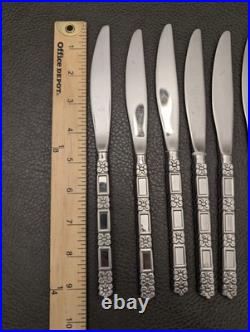 Oneida Community Madrid Flatware Stainless No Black Accent Serving 43 Pc