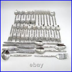 Oneida Community Madrid Stainless Flatware No Black Accent Serving 48 Pc