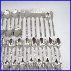 Oneida Community Madrid Stainless Flatware No Black Accent Serving 48 Pc