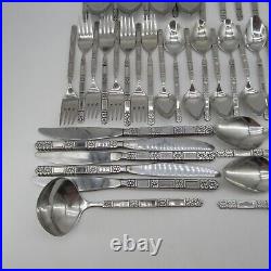 Oneida Community Madrid Stainless Flatware No Black Accent Serving 48 Pc