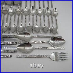 Oneida Community Madrid Stainless Flatware No Black Accent Serving 48 Pc