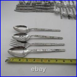 Oneida Community Madrid Stainless Flatware No Black Accent Serving 48 Pc