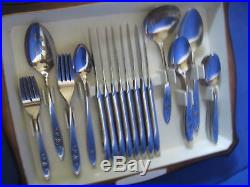 Oneida Community' My Rose' 62 Pc Set Service for 8 Vintage Stainless Flatware