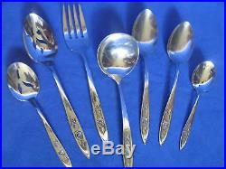 Oneida Community' My Rose' 62 Pc Set Service for 8 Vintage Stainless Flatware