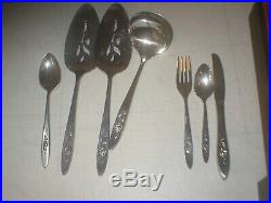 Oneida Community My Rose Stainless Steel 158pc 12 Place Setting Set Flatware Exc