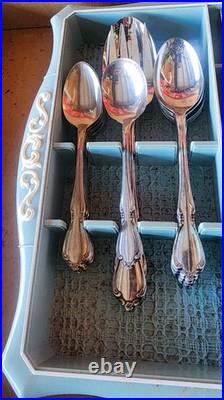 Oneida Community Paul Revere Flatware Stainless Steel 48 Pieces With Plastic Tray
