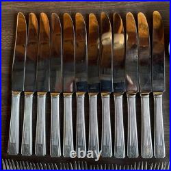 Oneida Community Plate NOBLESSE Flatware 1930 Silver Plate Stainless 54 Pc Lot