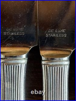 Oneida Community Plate NOBLESSE Flatware 1930 Silver Plate Stainless 54 Pc Lot