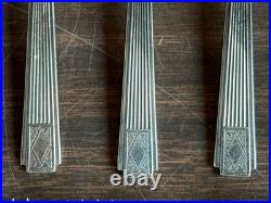 Oneida Community Plate NOBLESSE Flatware 1930 Silver Plate Stainless 54 Pc Lot