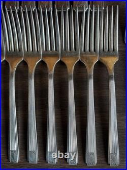 Oneida Community Plate NOBLESSE Flatware 1930 Silver Plate Stainless 54 Pc Lot Oneida Community Plate NOBLESSE Flatware 1930 Silver Plate Stainless 54 Pc Lot