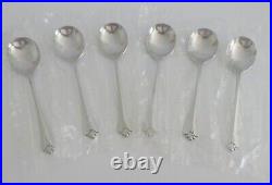 Oneida Community ROYAL FLUTE CREAM SOUP SPOONS 18/8 Stainless 6 SET of 6 NEW