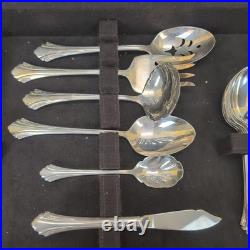 Oneida Community Repose Stainless Flatware 86 Pieces With Chest Tarnish