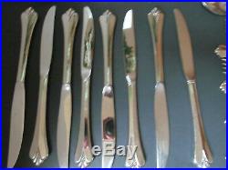 Oneida Community Royal Flute 39 pcs- 8 piece place settings Forks Knives Spoons