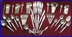 Oneida Community' Satinique' 94 Pc Service for 12 Older Stainless Flatware Set