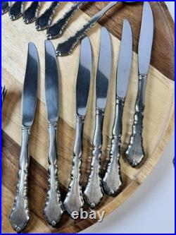 Oneida Community Satinique Stainless Flatware 34 Pieces Service For 6