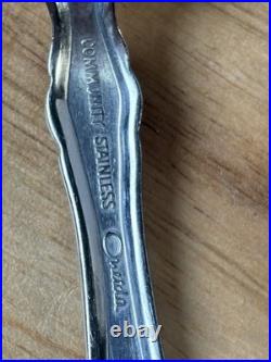 Oneida Community Satinique Stainless Flatware 34 Pieces Service For 6
