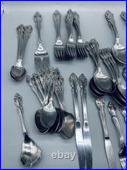 Oneida Community Stainless 65 Pieces Flatware USA Fork Spoon Knife Set Lot