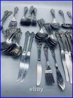 Oneida Community Stainless 65 Pieces Flatware USA Fork Spoon Knife Set Lot