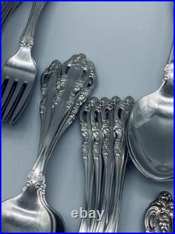 Oneida Community Stainless 65 Pieces Flatware USA Fork Spoon Knife Set Lot