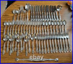Oneida Community Stainless CHATELAINE Flatware Set 66 Pc 11 Place Setting W Box