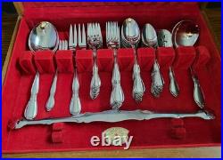 Oneida Community Stainless CHATELAINE Flatware Set 66 Pc 11 Place Setting W Box