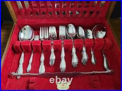 Oneida Community Stainless CHATELAINE Flatware Set 66 Pc 11 Place Setting W Box