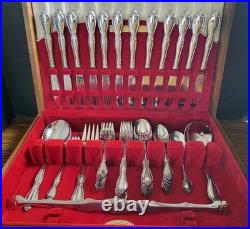 Oneida Community Stainless CHATELAINE Flatware Set 66 Pc 11 Place Setting W Box