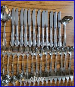 Oneida Community Stainless CHATELAINE Flatware Set 66 Pc 11 Place Setting W Box