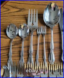 Oneida Community Stainless CHATELAINE Flatware Set 66 Pc 11 Place Setting W Box