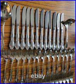 Oneida Community Stainless CHATELAINE Flatware Set 66 Pc 11 Place Setting W Box