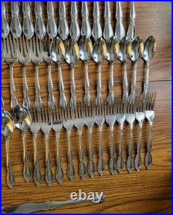 Oneida Community Stainless CHATELAINE Flatware Set 66 Pc 11 Place Setting W Box