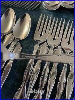 Oneida Community Stainless Cantata Flatware 53- Piece Set Service for 8