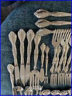 Oneida Community Stainless Cantata Flatware 53- Piece Set Service for 8