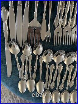 Oneida Community Stainless Cantata Flatware 53- Piece Set Service for 8