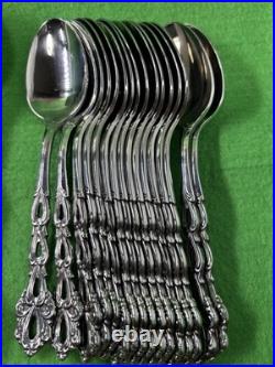 Oneida Community Stainless Chandelier 77 Pieces Flatware & Serving Set Lot