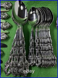 Oneida Community Stainless Chandelier 77 Pieces Flatware & Serving Set Lot