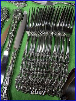 Oneida Community Stainless Chandelier 77 Pieces Flatware & Serving Set Lot