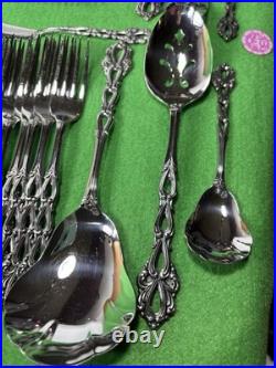 Oneida Community Stainless Chandelier 77 Pieces Flatware & Serving Set Lot