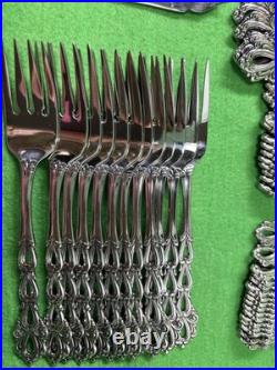Oneida Community Stainless Chandelier 77 Pieces Flatware & Serving Set Lot