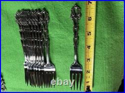 Oneida Community Stainless Chandelier 77 Pieces Flatware & Serving Set Lot