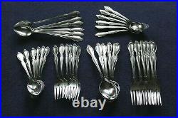 Oneida Community Stainless Chatelaine 56 Pc Flatware Set Serving Service for 6 +