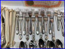 Oneida Community Stainless Chatelaine 77 Pc Flatware Set Serving Service 12 NEW