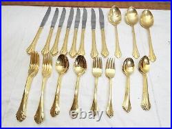 Oneida Community Stainless Golden Enchantment Flatware 43pc svc for 8