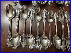 Oneida Community Stainless Louisiana Flatware Set 35 Pieces Serving Spoons Forks