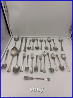 Oneida Community Stainless Patrick Henry 26 Pieces Flatware & Serving Set Lot