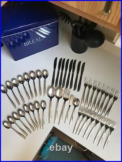 Oneida Community Stainless Steel Twin Star 45 Pc Complete Flatware Service For 8