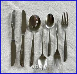 Oneida Community Twin Star 52 Pc Stainless Flatware MCM Atomic Starburst Lot