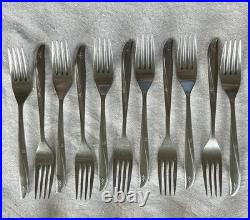 Oneida Community Twin Star 52 Pc Stainless Flatware MCM Atomic Starburst Lot